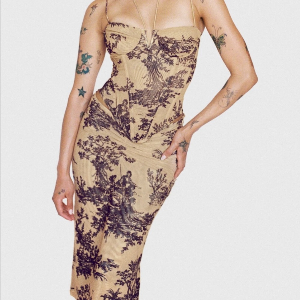 MIAOU PRESTON SKIRT - GOLD TOILE